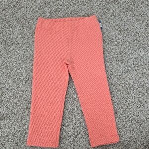 Coral Textured Kids Leggings